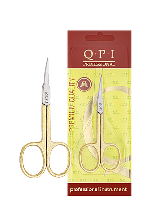 Ножиці для кутикули qpi professional вигнуті золотисті 10 см mh-302 daily skin care