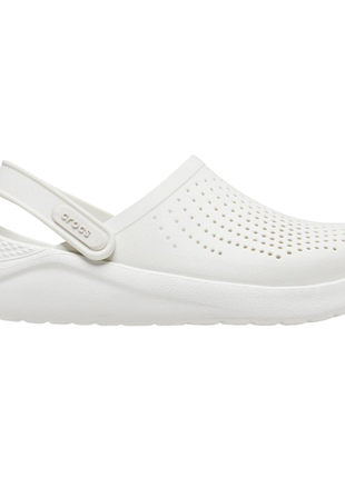Crocs literide almost white, крокси лайтрайд білі чоловічі жіночі унісекс оригінал + коробка m8/w10