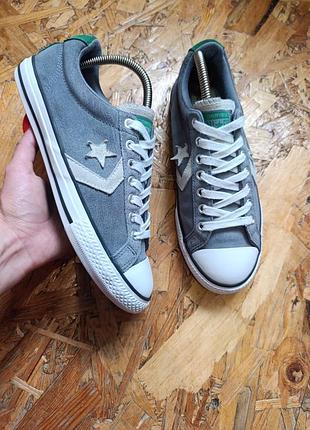 Оригінальні демісезонні шкіряні замшеві кеди кєди converse star player 76 ox