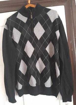 Фирменный джемпер woolmark,размер l, шерсть