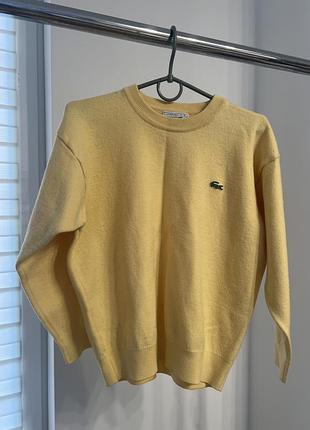 Класичний вінтажний джемпер/світшот від бренду chemise lacoste у приємному сонячно-жовтому кольорі