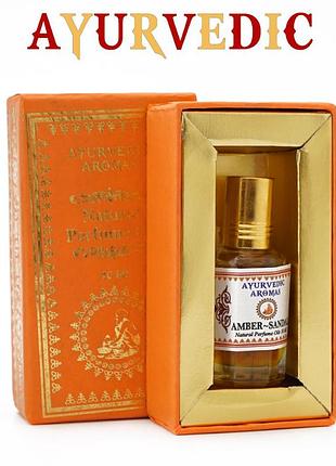 Парфюмерное масло амбр сандал ayurvedic amber sandal 10ml.