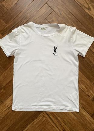 Біла футболка oversize ysl