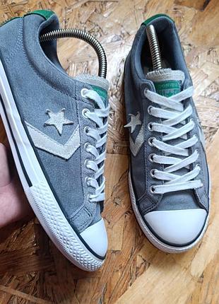 Оригинальные демисезонные кожаные замшевые кеды кеды converse star player 76 ox
