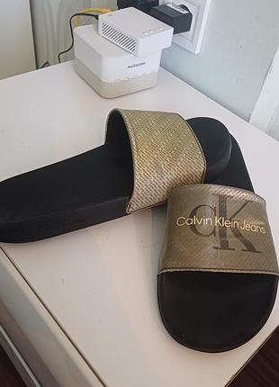 Шлепанцы, сланцы, лето, calvin klein оригинал 2