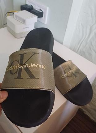 Шлепанцы, сланцы, лето, calvin klein оригинал