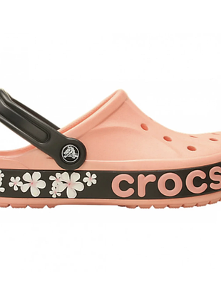 Crocs bayaband melon floral оригінальні, крокси баябенд рожеві пудрові жіночі оригінал + коробка