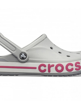 Crocs bayaband light grey candy pink оригінальні, крокси баябенд сірі жіночі оригінал + коробка m5/w7