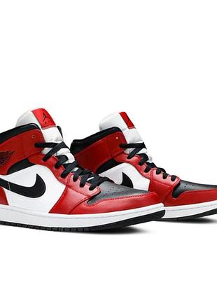 Jordan kроссовки air 1 mid "chicago black toe