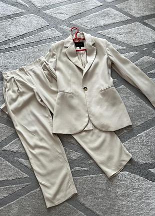 Костюм massimo dutti піджак і штани укорочені