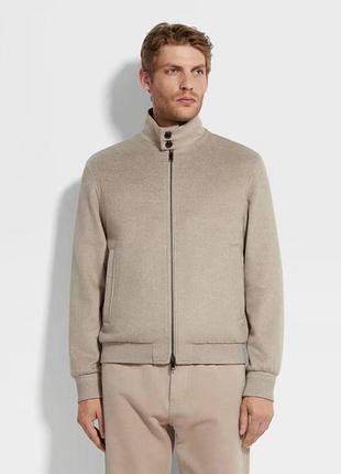 Чоловіча куртка бомбер з вовни та шерсті zegna