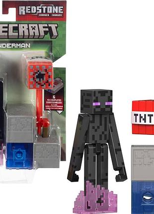 Фигурка mattel minecraft эндермен с аксессуарами (jjr88)