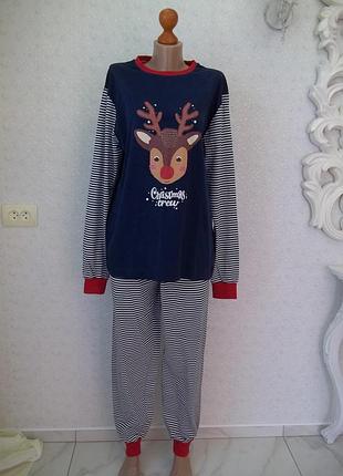 ( l - 48 / 50 р ) festive fun мужская пижама трикотажная 100 % катон новая великобритания