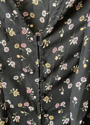 Квіткова блуза h&m s-m poliester 3