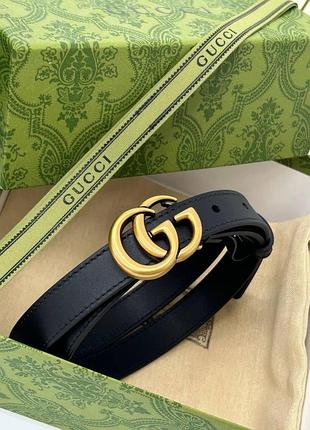 Жіночий шкіряний ремінь gucci double g пояс ґудзики 2 см ремінь гучі