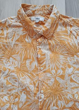 Клевая мужская рубашка m&amp;s m 100% cotton 2
