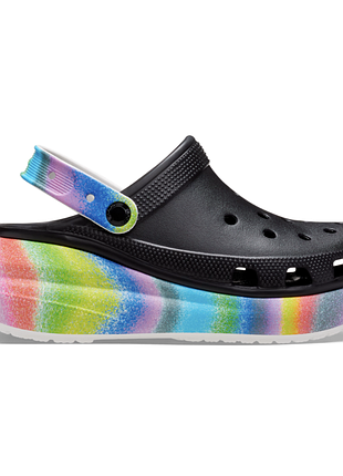 Crocs crush spray dye clog оригінальні, крокси жіночі на платформі класик краш чорні оригінал + коробка m6/w8