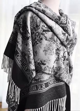 Трендовий жіночий шарф🖤🤍стиль у деталях🧣