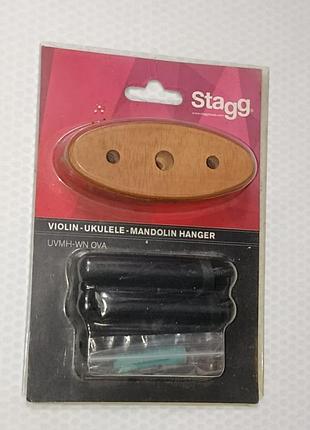 Настенное крепление-держатель для скрипки, укулеле и мандолины stagg uvmh-wn ova