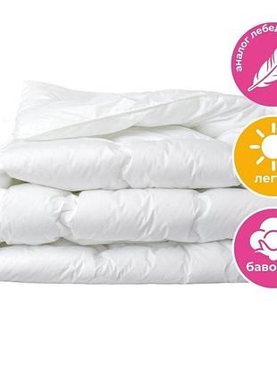 Одеяло летнее super soft premium 175х210 см ideia искусственный пух хлопок перкаль антиаллергенное для лета