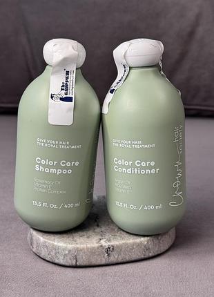 Набор для ухода за окрашенными волосами crown hair society color care shampoo + color care conditioner 2×400 мл