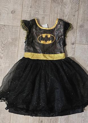 Детское карнавальное платье в стиле бэтмен -batgirl 7-8 лет