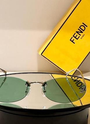 Зелені жіночі сонцезахисні окуляри fendi first fe4075us фенді