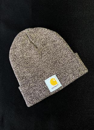 Шапка з відворотом декорована лого carhartt