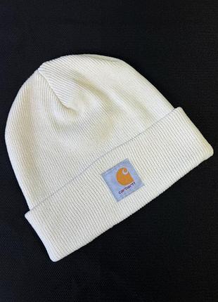 Шапка з відворотом декорована лого carhartt