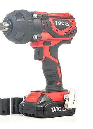 Гайковерт ударний акумуляторний yato 18в, 2 агод. квадрат 1/2", 300 нм. +4 головки [4/64], yt82804