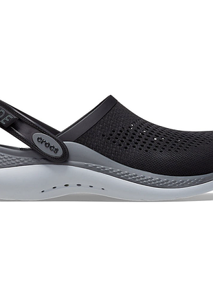 Crocs literide 360 clog light black slate grey, крокси лайтрайд 360 чорні чоловічі жіночі оригінал + коробка m12/w14