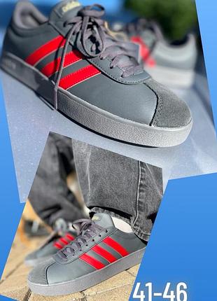 Кросівки чоловічі ( оригінал) adidas vl court base grey jr2211.