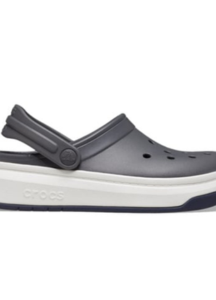 Crocs full force slate grey оригінальні, крокси фул форс сірі з білою підошвою чоловічі оригінал + коробка m9/w11