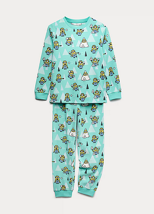 Теплая, флисовая пижама от m&amp;s на 6-7 лет