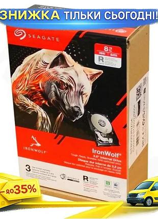 Ku жорсткий диск 3,5" universal fit 8тб seagate ironwolf sata 7200 об/хв для мережевого сховища накопи uni2l_k