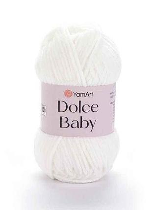Пряжа dolce baby молочный 100% микрополиэстр 85м 50г 5шт/уп 745 тм yarnart