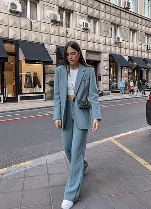 Красивий брючний сіро блакитний костюм  zara
🔥🔥🔥🔥🔥🔥🔥🔥🔥🔥🔥🔥🔥
