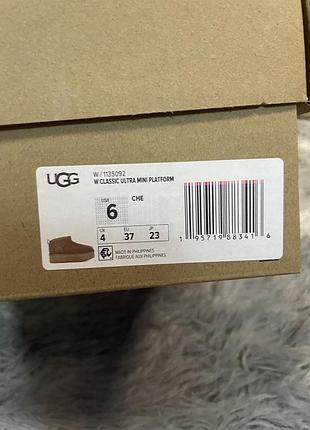 Оригінал ugg classic ultra mini platform chestnut (37 р / 23 см) — ідеальні 3