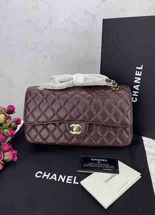 Chanel burgundy gold texture