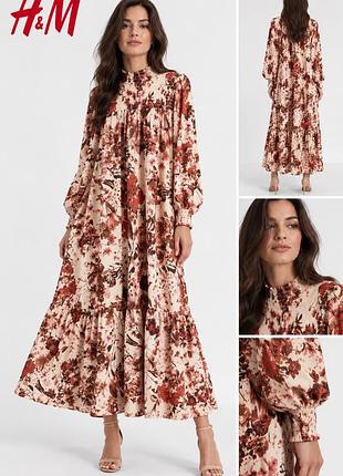 Плаття h&m з квітковим принтом міді/максі