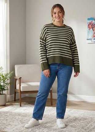 Светр оверсайз у смужку primark (xl)
