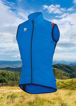 Велосипедний ультра легкий жилет sportful hot pack 5 vest у синьому кольорі.