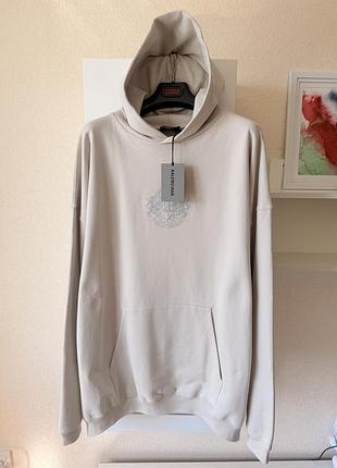 Худи balenciaga white gitd lions laurel body hoodie