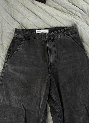 Джинси baggy bershka чорні, розмір m
