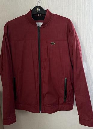 Вітровка чоловіча lacoste, бордова, m-l