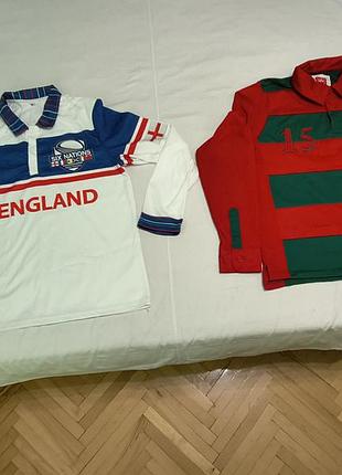 Vintage rugby england , wales  - футболка , регбійка  поло , довгий рукав -  зб. англії , уельсу  -  m