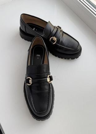 Лофери чорні zara 6