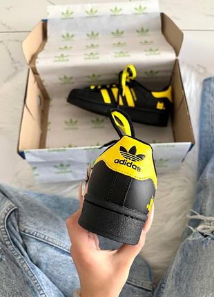 Adidas superstar pokemon black yellow custom 2
