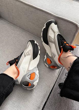 Adidas edge runner white black orange 6