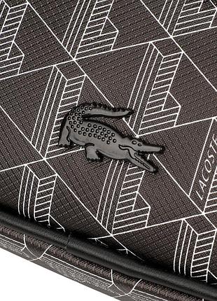 Сумка через плечо lacoste monogram mini / мессенджер лакост сумка / борсетка лакоста мужская черная 6